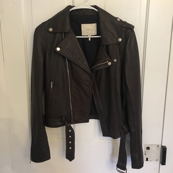 Maje Jackets & Blazers - Maje leather Moto jacket  maje leather jacket 40